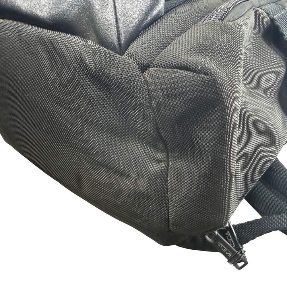 Tumi Alpha Bravo Backpack Black Nylon Leather Trim Business Travel Laptop Bag